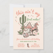 これは私の最初のロデオ女性のカーボーイ誕生日ではない 招待状 (正面)