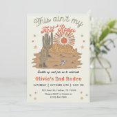 これは私の最初のロデオ第2誕生日 招待状 (スタンド正面)