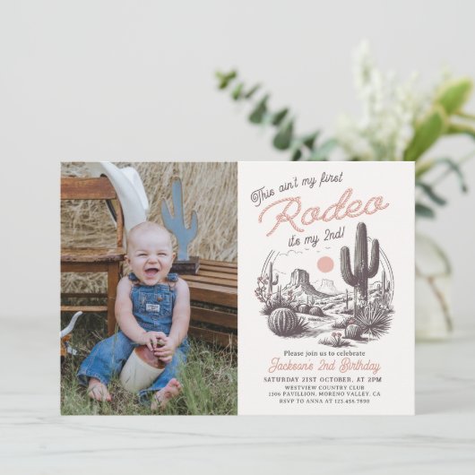 これは私の最初のロデオ西部の誕生日ではない 招待状 (スタンド正面)