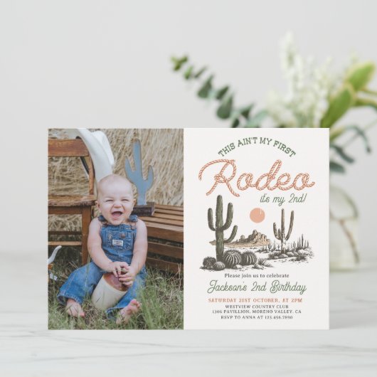 これは私の最初のロデオ西部の誕生日ではない 招待状 (スタンド正面)