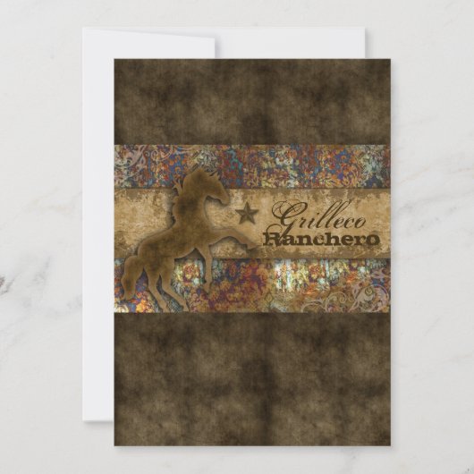 これは私の最初のロデオ馬ウェスタンヴィンテージではない 招待状 (正面)