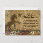 これは私の最初のロデオ馬ウェスタンヴィンテージではない 招待状 (裏面)