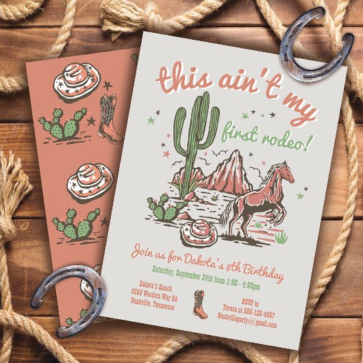 これは私の最初のロデオ・コブ誕生日ではない 招待状