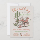 これは私の最初のロデオ・コブ誕生日ではない 招待状 (正面)