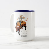 これは私の最初のRODEOではない：ブル・ライダー ツートーンマグカップ (正面左)