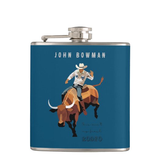 これは私の最初のRODEOではない：ブル・ライダー フラスク (正面)