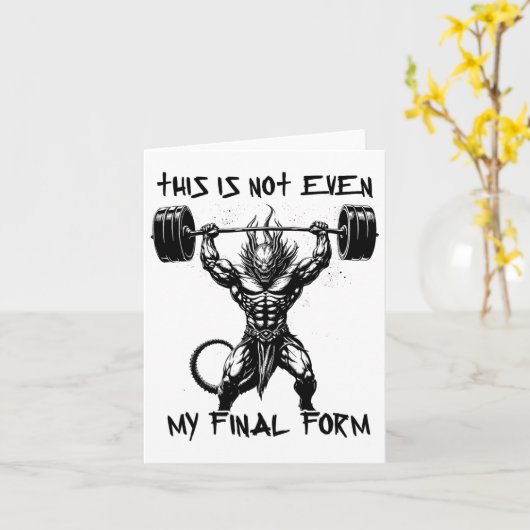 これは私の最終的な型枠ジムビーストボディビルディでもない カード (黄色い花)