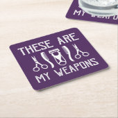 これは私の武器だ スクエアペーパーコースター (アングル)