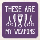 これは私の武器だ スクエアペーパーコースター (正面)