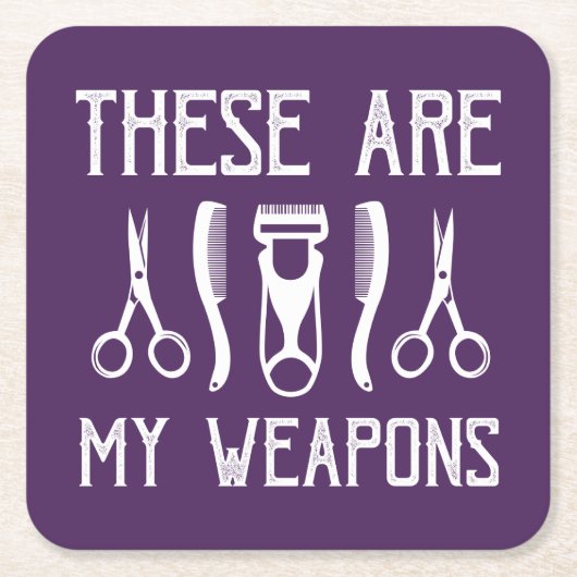 これは私の武器だ スクエアペーパーコースター (正面)