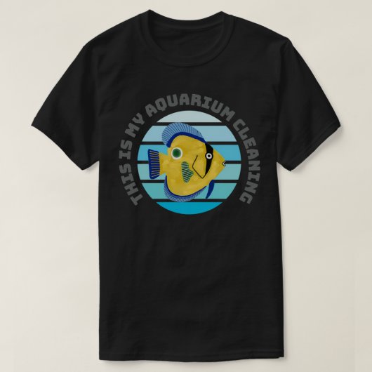 これは私の水族館がオウムおもしろいの魚Bを洗っている Tシャツ (デザイン正面)