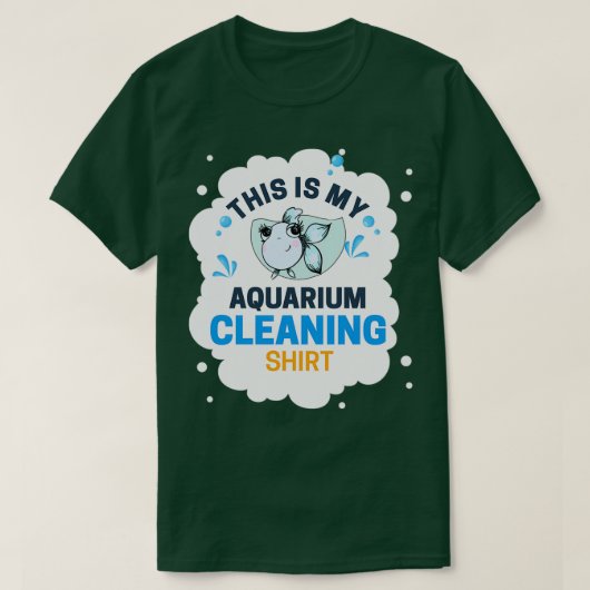 これは私の水槽を洗おもしろい浄する水槽 Tシャツ (デザイン正面)