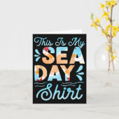 これは私の海の日家族の夏の休暇ビーチ カード (黄色い花)