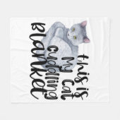 これは私の猫のかまどい毛布です フリースブランケット (正面(横))