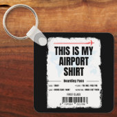 これは私の空港シャツファミリートラベル キーホルダー (正面)