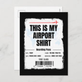 これは私の空港シャツファミリートラベル シーズンポストカード (正面/裏面)
