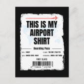 これは私の空港シャツファミリートラベル シーズンポストカード (正面)