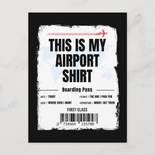 これは私の空港シャツファミリートラベル シーズンポストカード (正面)