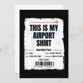 これは私の空港シャツファミリートラベル 招待状 (正面/裏面)