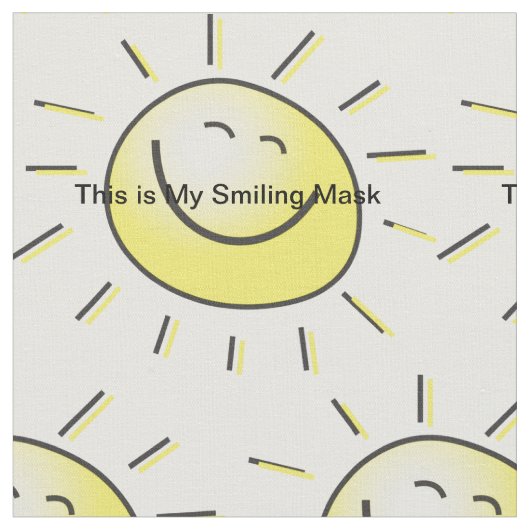 これは私の笑顔のマスクだ ファブリック (クローズアップ)