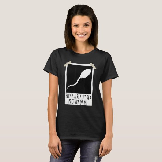 これは私の精子の写真の写真の本当に古い冗談である Tシャツ (正面フル)