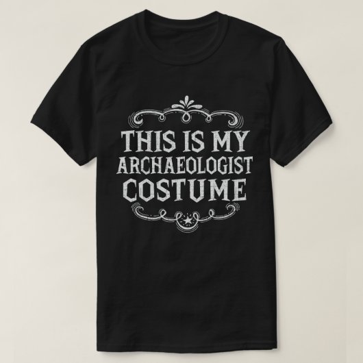 これは私の考古学者の衣装の怠惰なハロウィーン Tシャツ (デザイン正面)