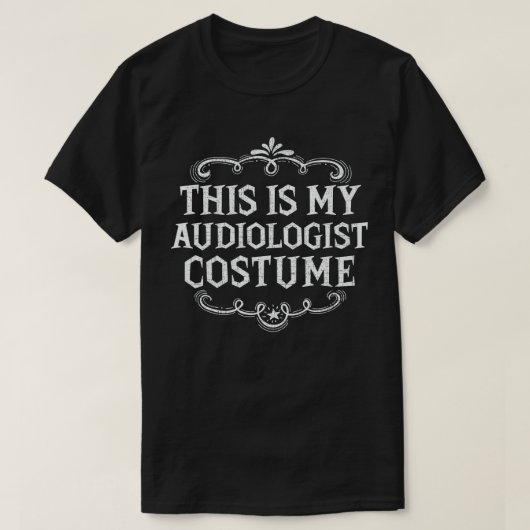 これは私の聴覚士のコスチューム楽しい怠いハロウィン Tシャツ (デザイン正面)