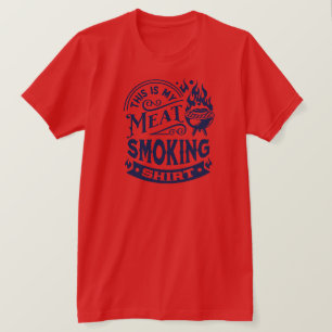 これは私の肉喫煙のシャツ文字デザイン Tシャツ