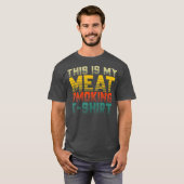 これは私の肉喫煙レトロヴィンテージBBQギフト Tシャツ (正面フル)