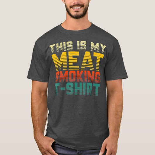 これは私の肉喫煙レトロヴィンテージBBQギフト Tシャツ (正面)