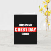 これは私の胸の日の体重トレーニングジムおもしろいBod カード (黄色い花)