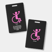 これは私の車いすラベル バッジ (正面＆裏面)
