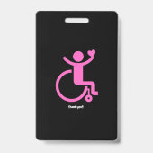 これは私の車いすラベル バッジ (裏面)