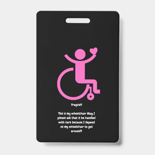 これは私の車いすラベル バッジ (正面)