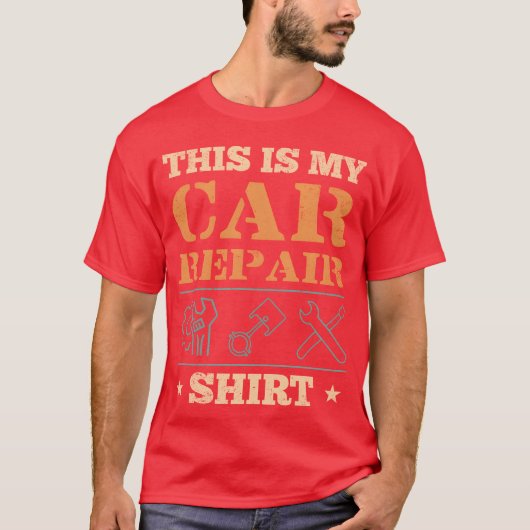 これは私の車の修理 自動車整備士 友達 f tシャツ (正面)