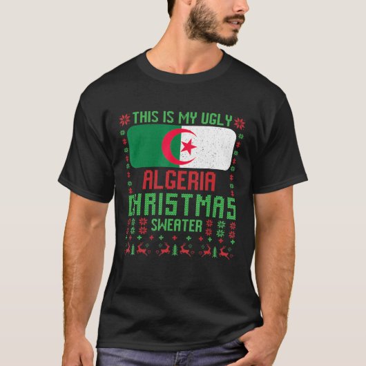 これは私の醜いアルジェリアのクリスマスセーターのアルジェリア Tシャツ (正面)