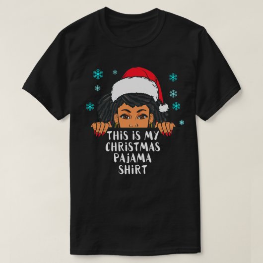 これは私の醜いクリスマスのセーターの黒いsistaの女の子だ tシャツ (デザイン正面)