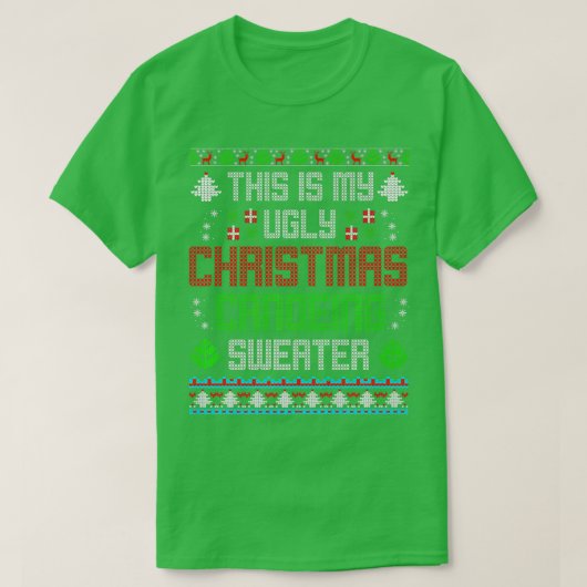 これは私の醜いクリスマスカヌーセーターだ Tシャツ (デザイン正面)
