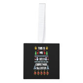 これは私の醜いクリスマスセーターだ キューブオーナメント (正面)