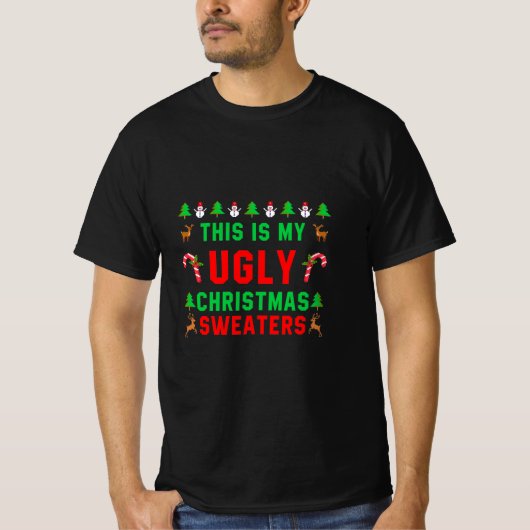 これは私の醜いクリスマスセーターだ Tシャツ (正面)