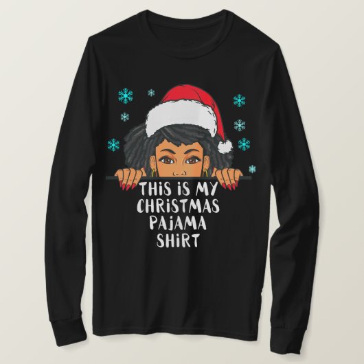 これは私の醜いクリスマスセーターのパジャマシャツだ Tシャツ (デザイン正面)