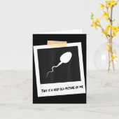 これは私の非常に古い写真だ、面白い精子誕生日 カード (黄色い花)