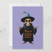 これは私の面白いハロウィーンの衣装の完璧な衣装である 招待状 (裏面)