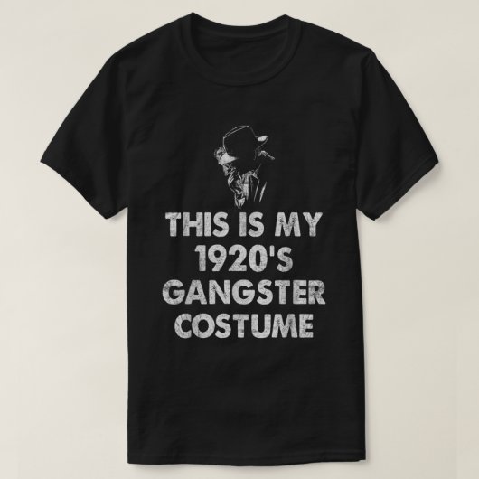 これは私の1920年代のギャングの衣装ハロウィンマフィア Tシャツ (デザイン正面)
