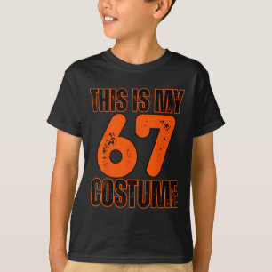 これは私の67のコスチュームです おかしい Meme 少年 少女 67 Meme Tシャツ