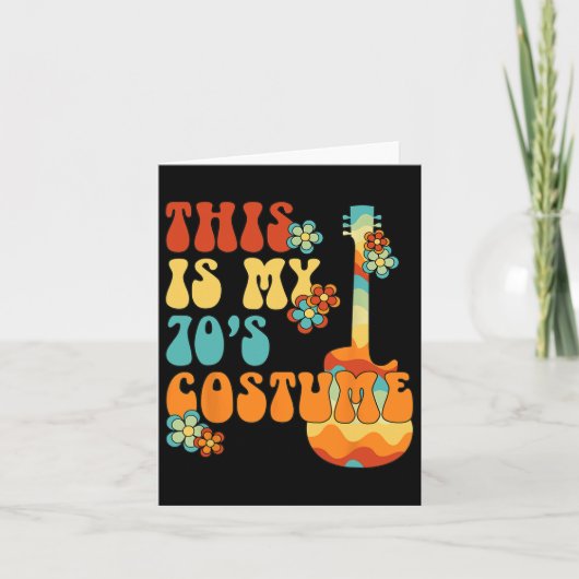 これは私の70年代のコスチュームおもしろいグルービーピースハロウィーン カード (正面)
