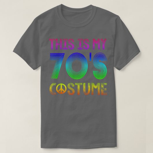 これは私の70年代のコスチューム 面白いハロウィンパーティーギフト Tシャツ (デザイン正面)
