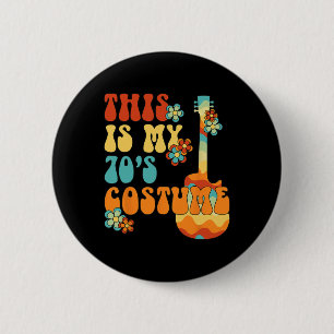 これは私の70年代のコスチュームGroovy Peaceおもしろい Hallowee 缶バッジ