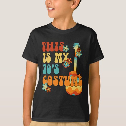 これは私の70年代のコスチュームGroovy Peaceおもしろい Hallowee Tシャツ (正面)