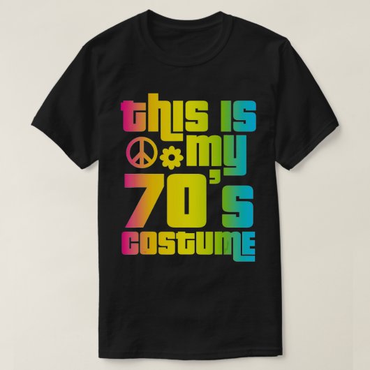 これは私の70年代の衣装1970年代のギフトハローウィーおもしろいである Tシャツ (デザイン正面)